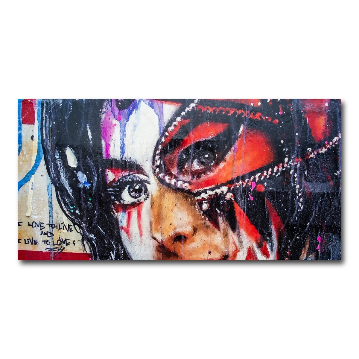 AUTO-MOCKUP WHITE | Amy Winehouse Painting on wall | 1 Piece | Gallery Wrap Canvas | group=2x1