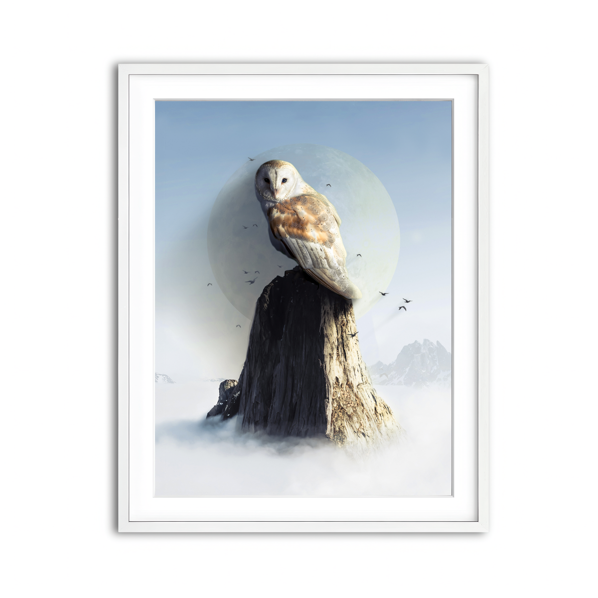 Framed Print 3x4 White
