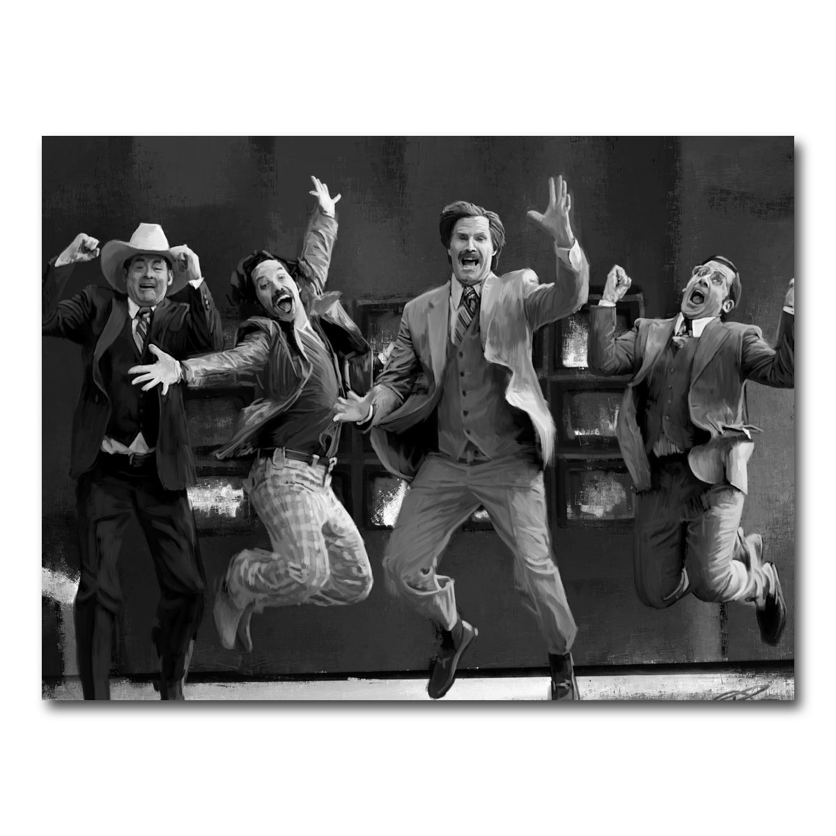 AUTO-MOCKUP WHITE | Anchorman Grayscale | 1 Piece | Gallery Wrap Canvas | group=4x3