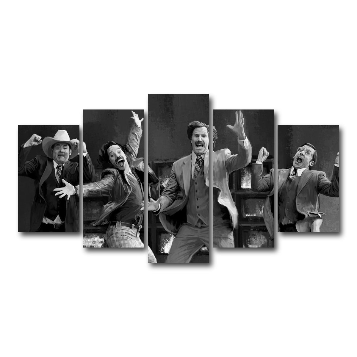 AUTO-MOCKUP WHITE | Anchorman Grayscale | 5 Piece | Gallery Wrap Canvas | group=5_normal