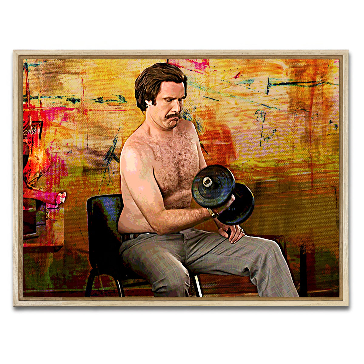 AUTO-MOCKUP WHITE | Anchorman Workout | 1 Piece | Natural Framed Canvas | group=4x3