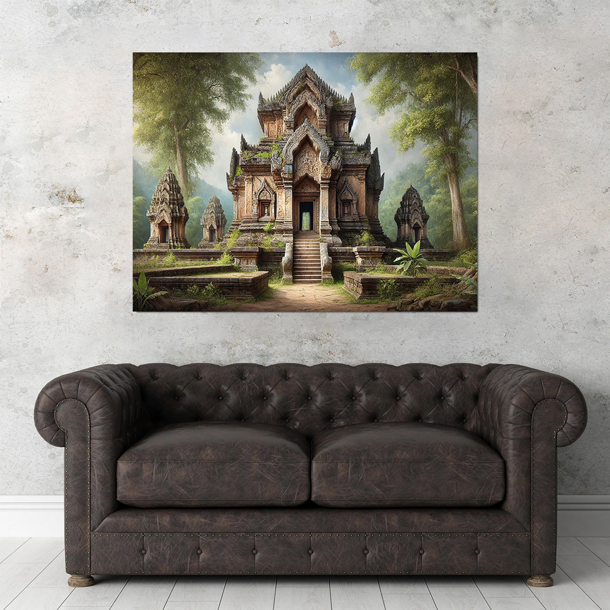 Ancient Buddhist Temple Wall Art