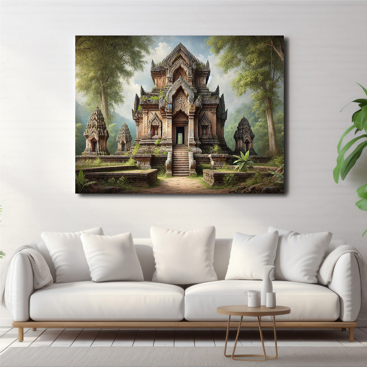 Ancient Buddhist Temple Wall Art