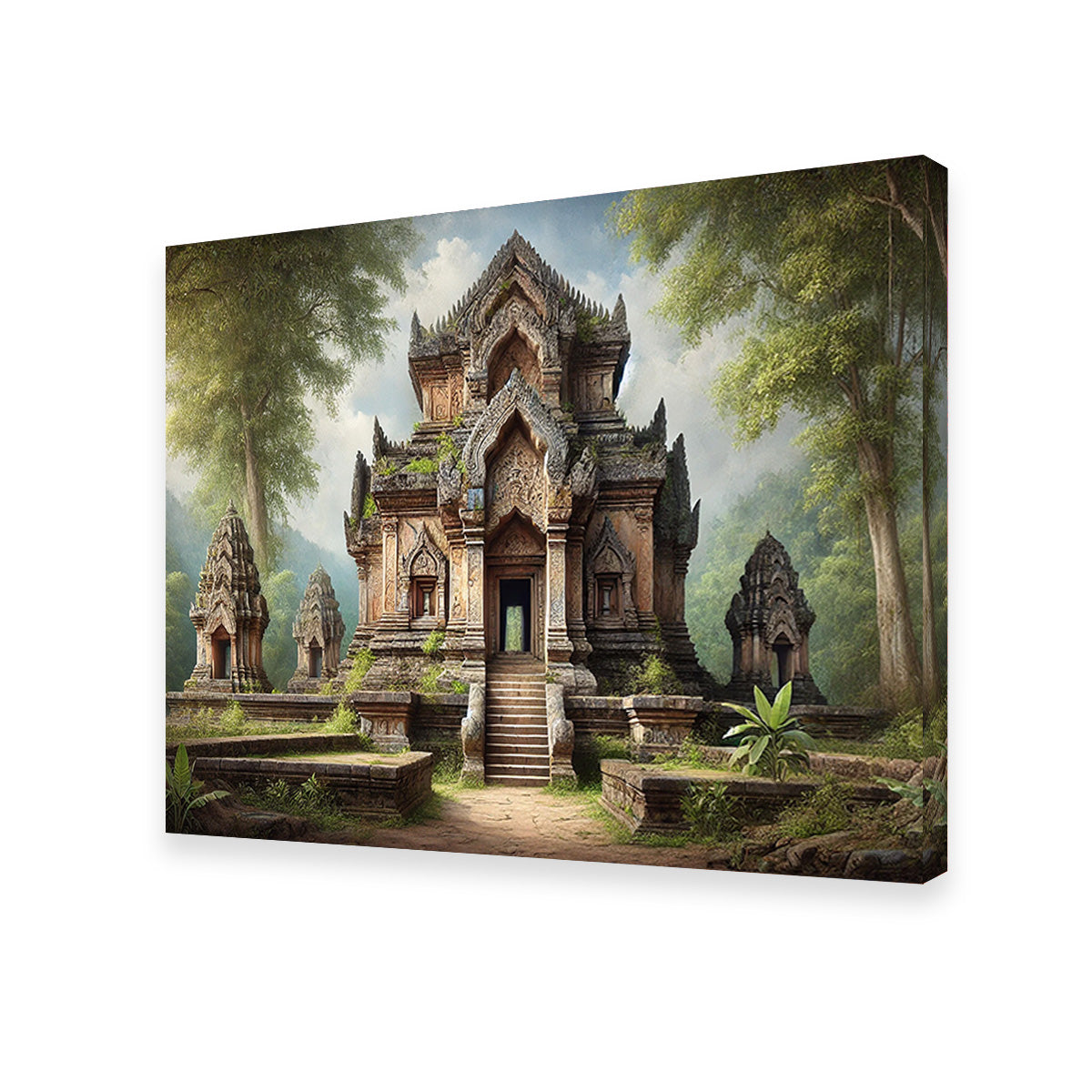 Ancient Buddhist Temple Wall Art
