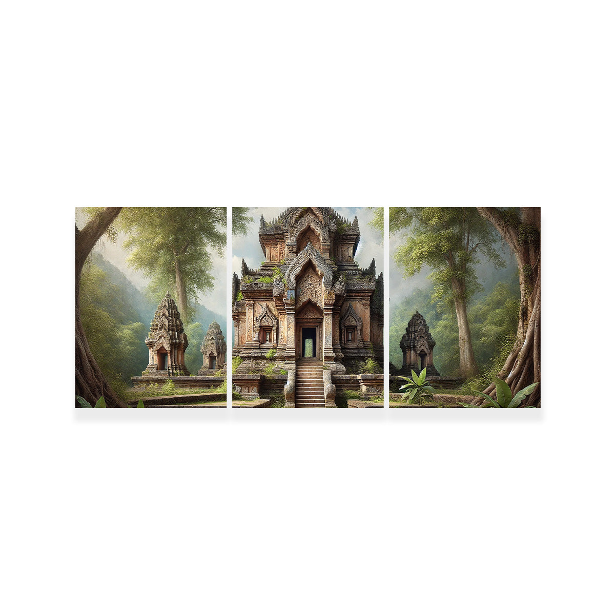 Ancient Buddhist Temple Wall Art