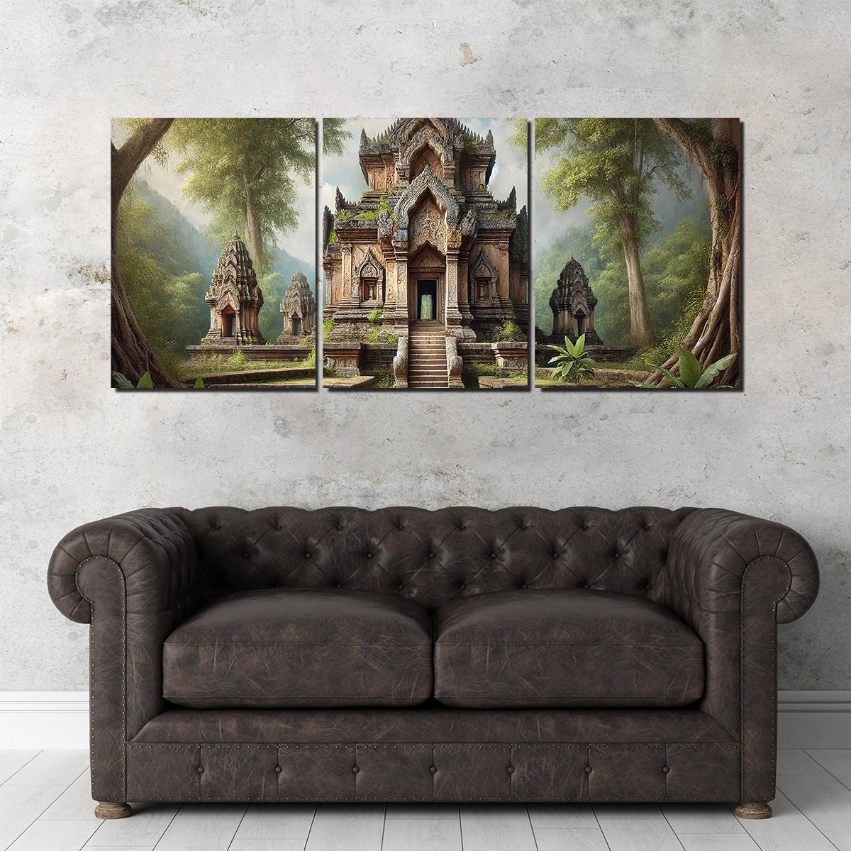 Ancient Buddhist Temple Wall Art