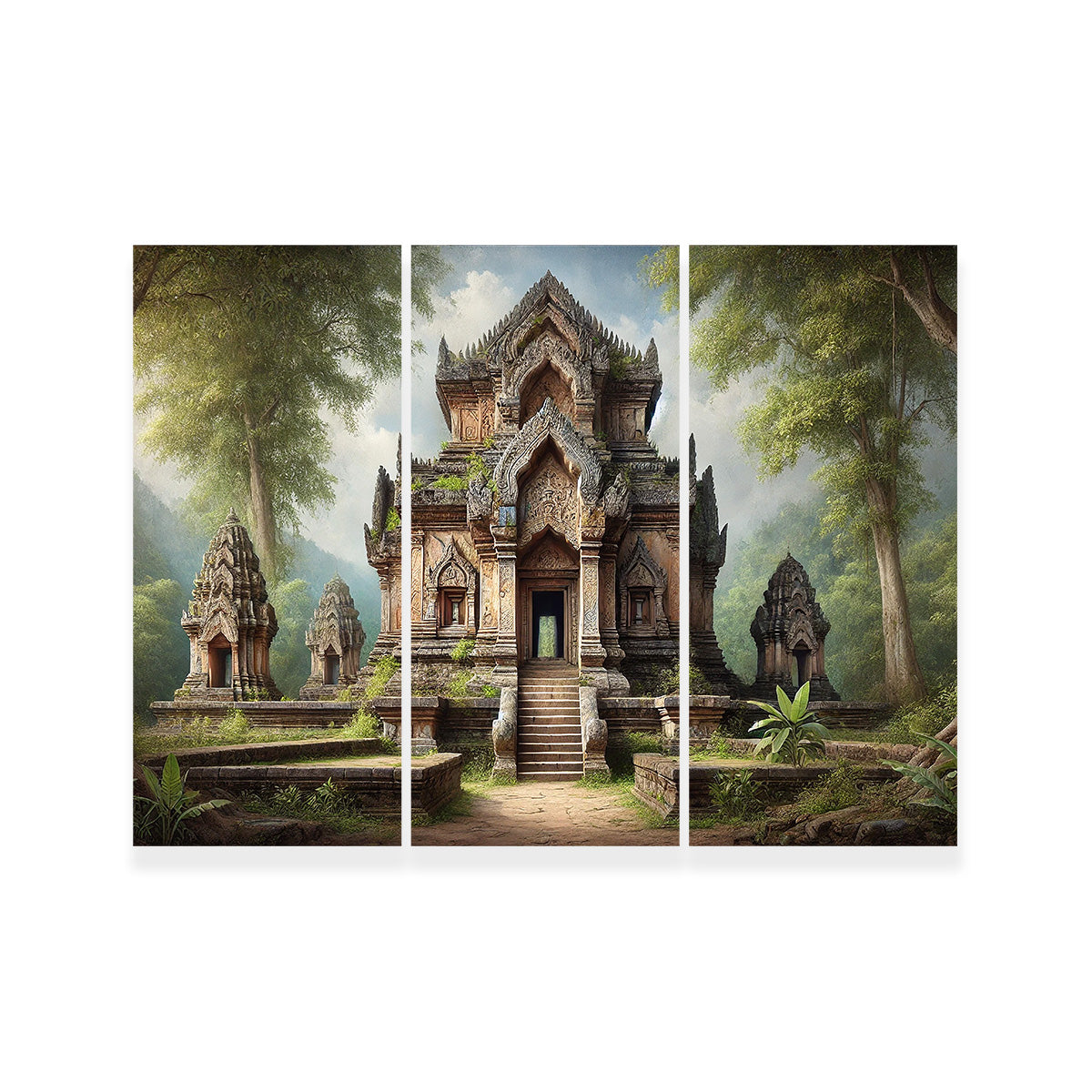 Ancient Buddhist Temple Wall Art