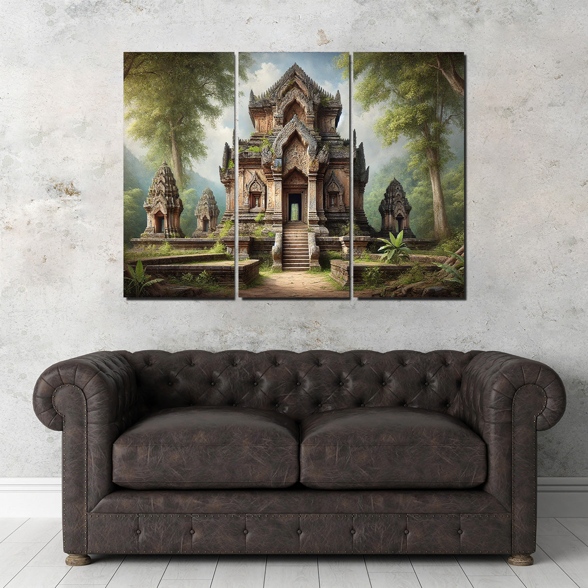 Ancient Buddhist Temple Wall Art