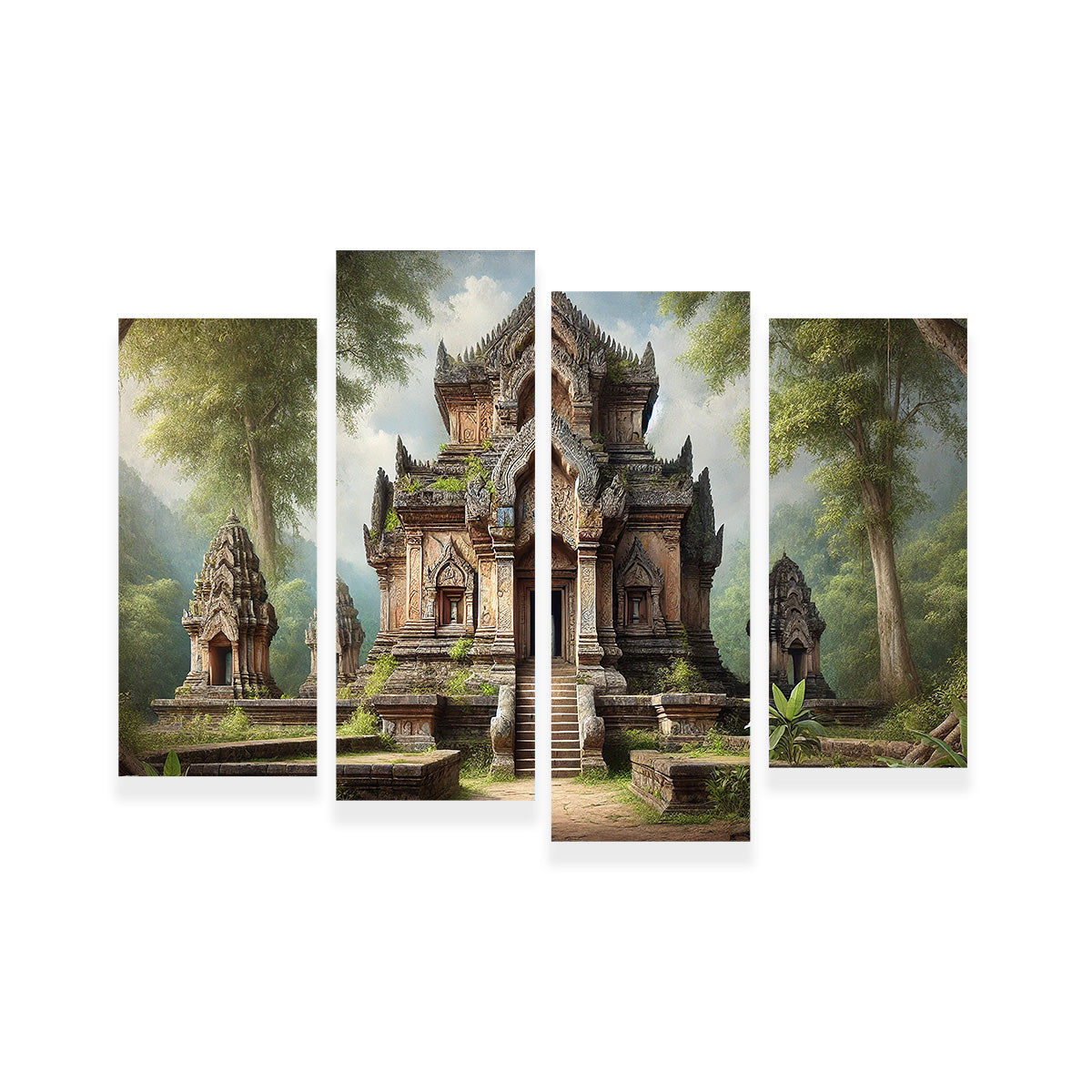 Ancient Buddhist Temple Wall Art
