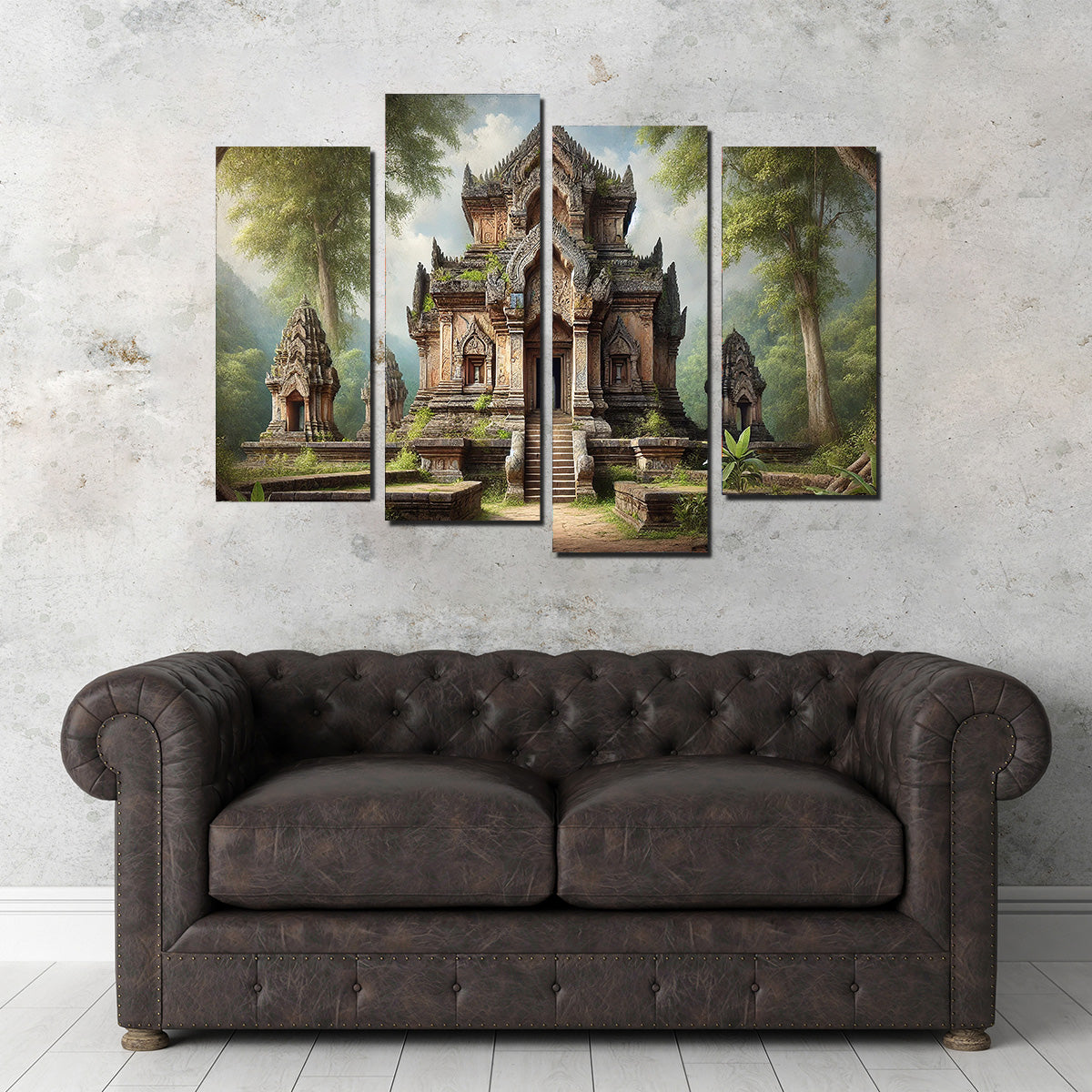 Ancient Buddhist Temple Wall Art