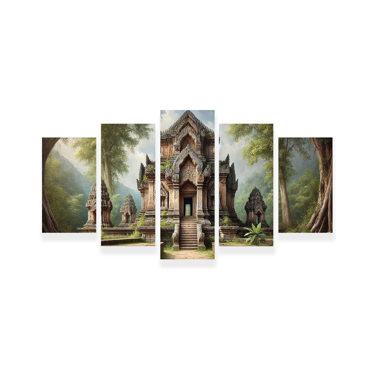 Ancient Buddhist Temple Wall Art