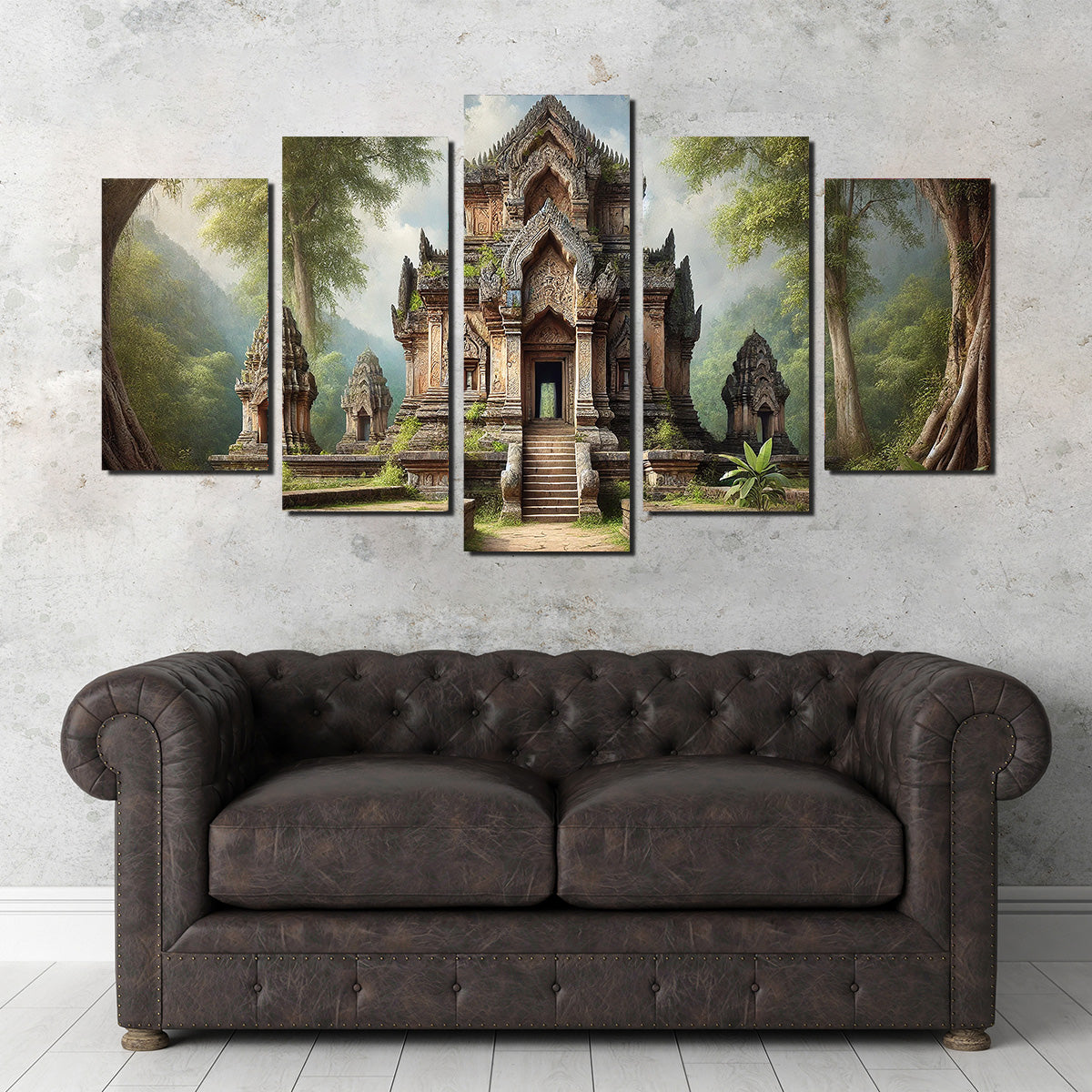 Ancient Buddhist Temple Wall Art