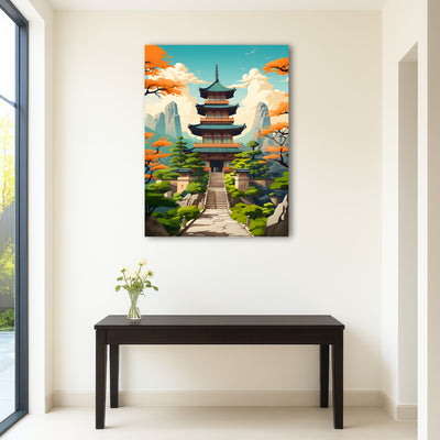 AUTO-MOCKUP ROOM | Ancient Architecture Wall Art