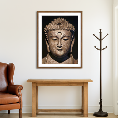 AUTO-MOCKUP ROOM | Ancient Buddha Statue Wall Art