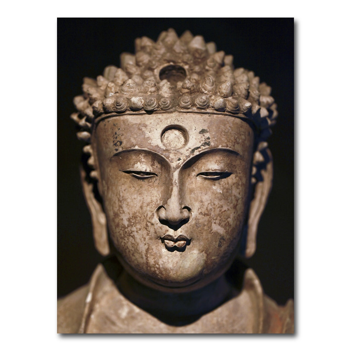 AUTO-MOCKUP WHITE | Ancient Buddha Statue | 1 Piece | Gallery Wrap Canvas | group=3x4