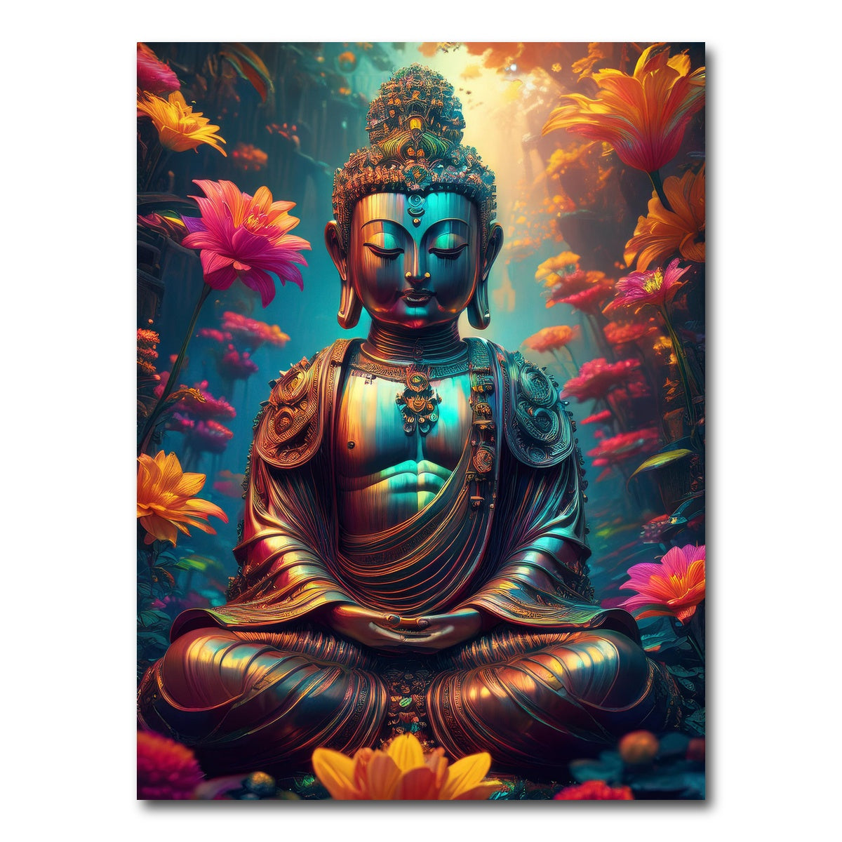 AUTO-MOCKUP WHITE | Ancient Buddha | 1 Piece | Gallery Wrap Canvas | group=3x4