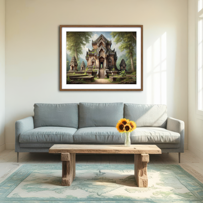 AUTO-MOCKUP ROOM | Ancient Buddhist Temple Wall Art
