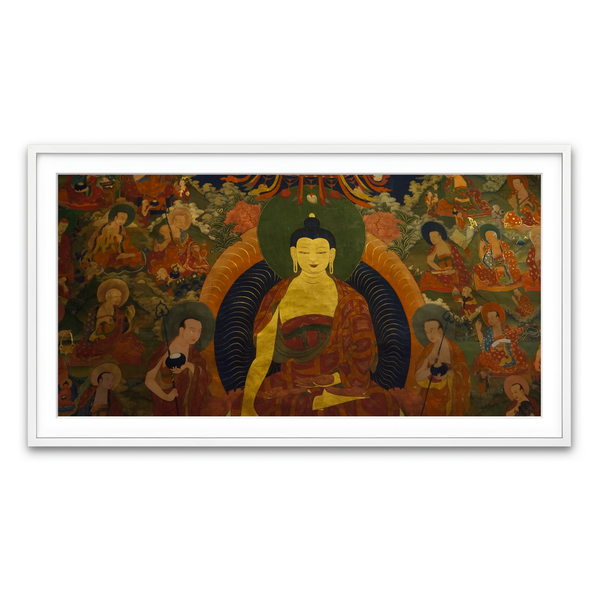 Framed Print 2x1 White