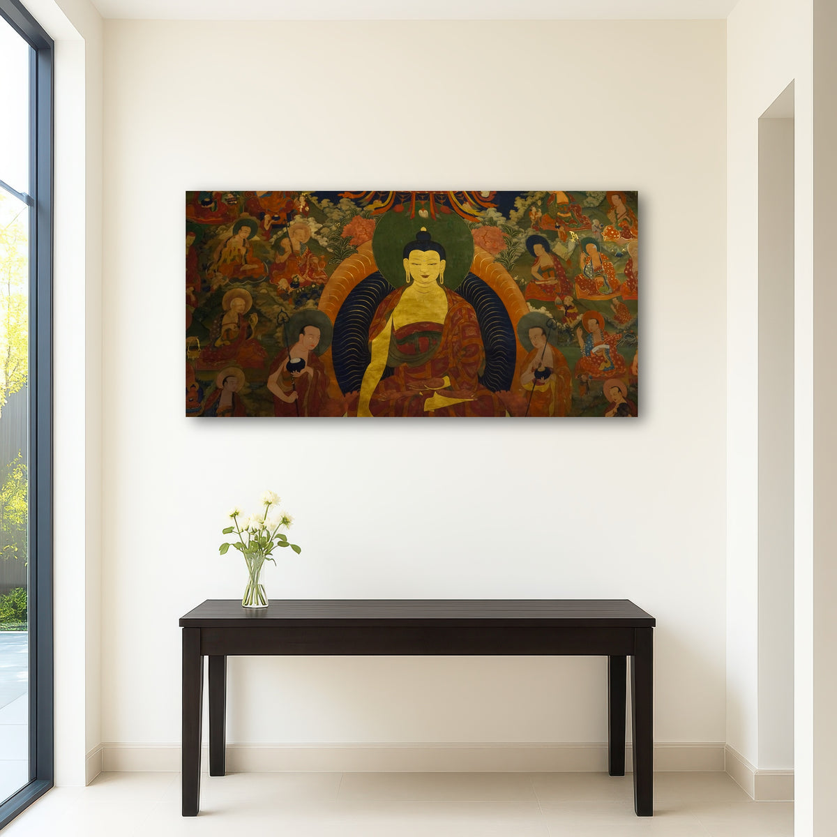 AUTO-MOCKUP ROOM | Ancient buddhist fresco