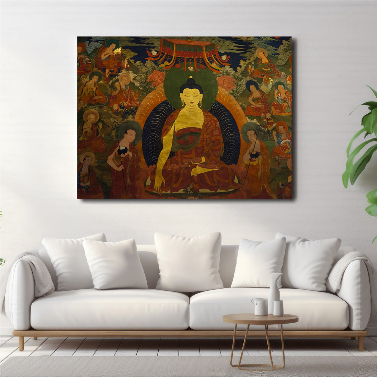 Ancient Buddhist Fresco Wall Art