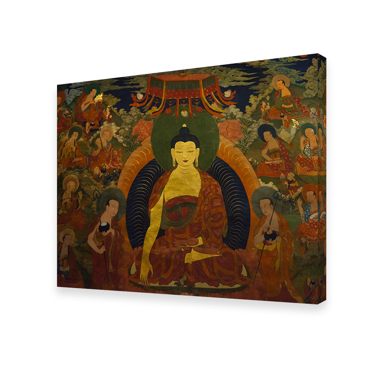 Ancient Buddhist Fresco Wall Art