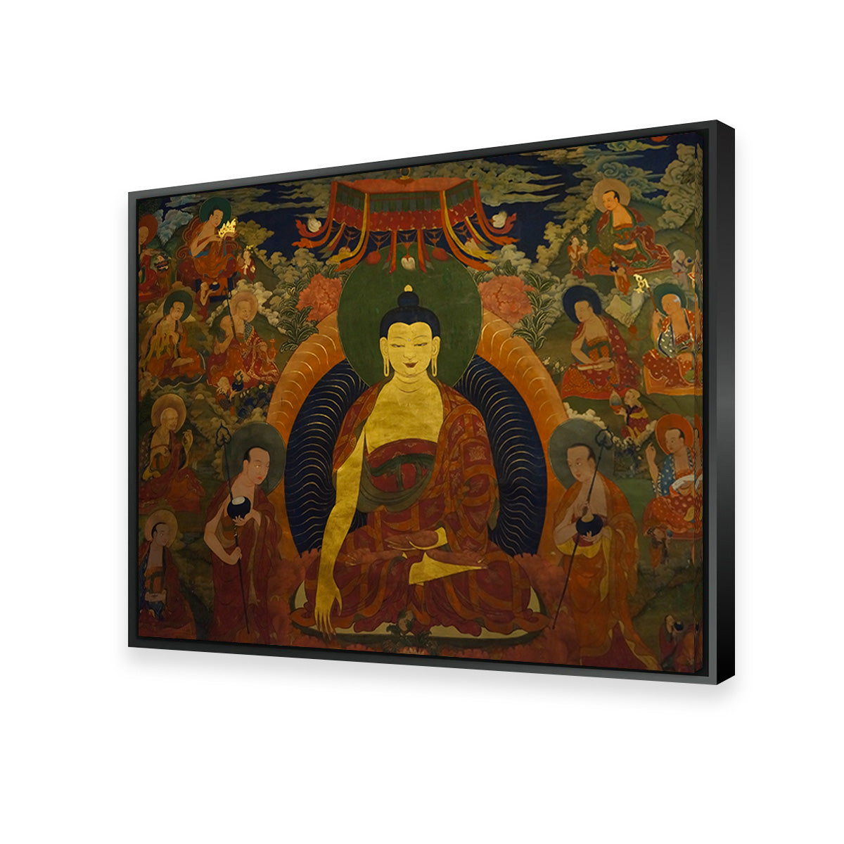 Ancient Buddhist Fresco Wall Art