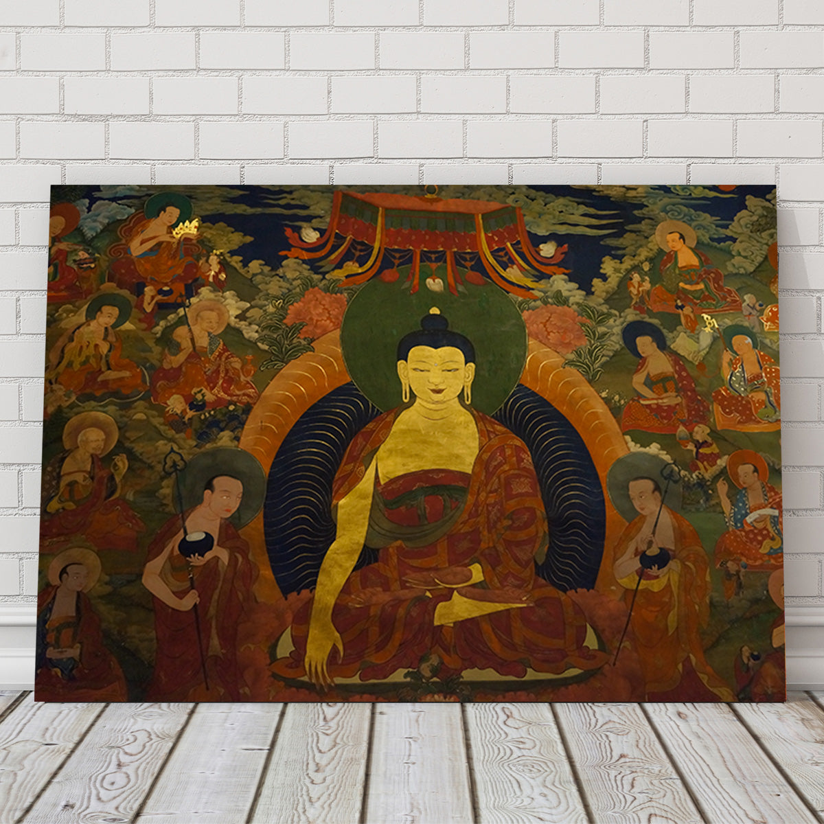 Ancient Buddhist Fresco Wall Art