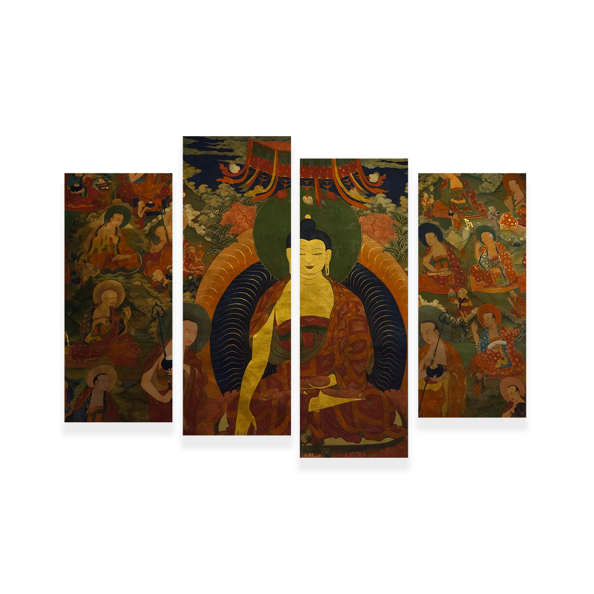 Ancient Buddhist Fresco Wall Art