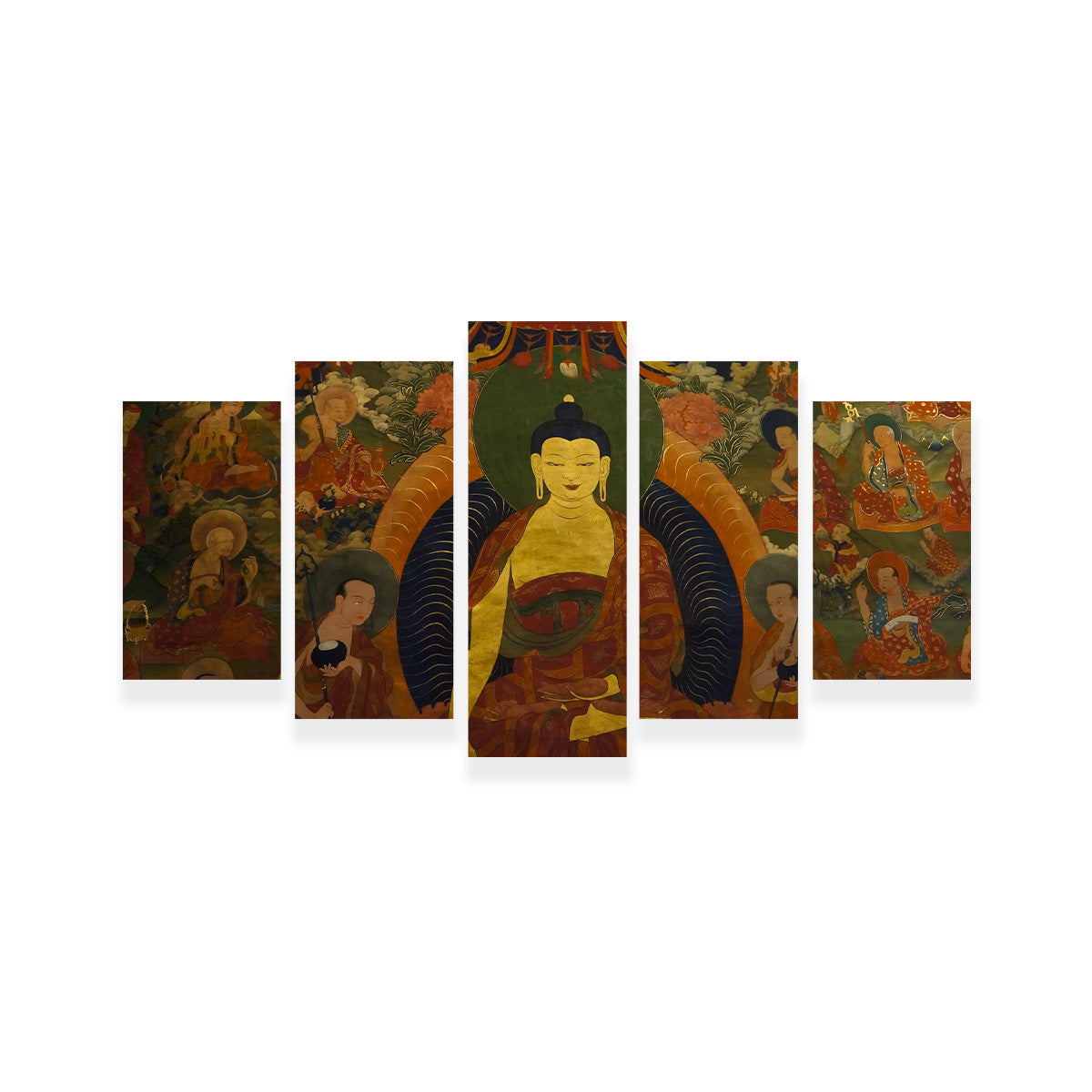 Ancient Buddhist Fresco Wall Art