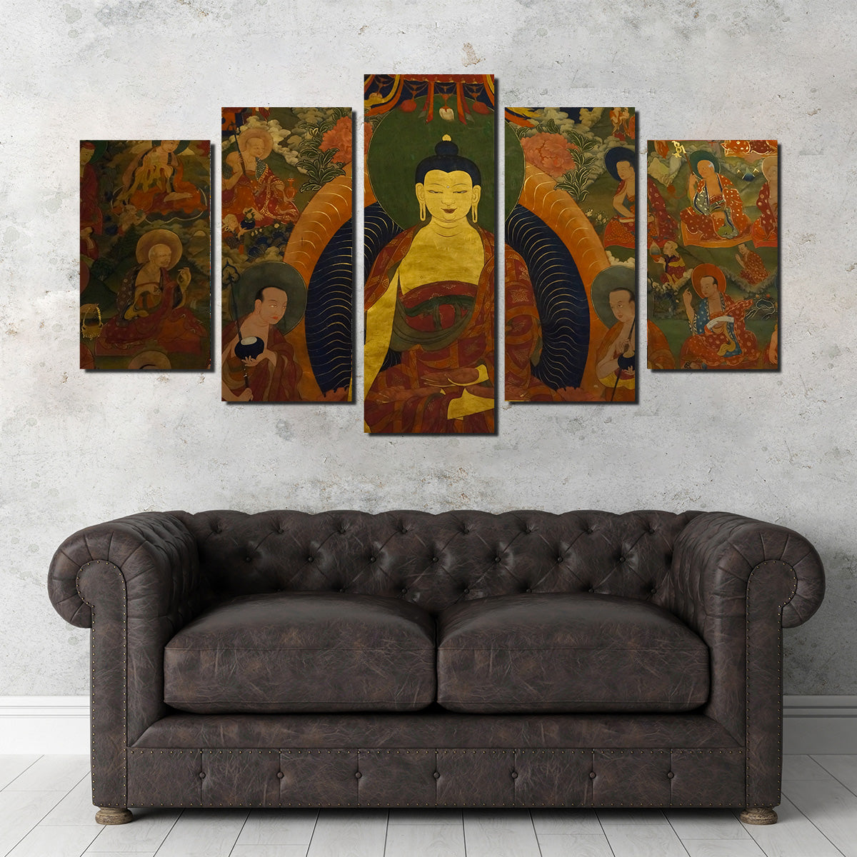 Ancient Buddhist Fresco Wall Art