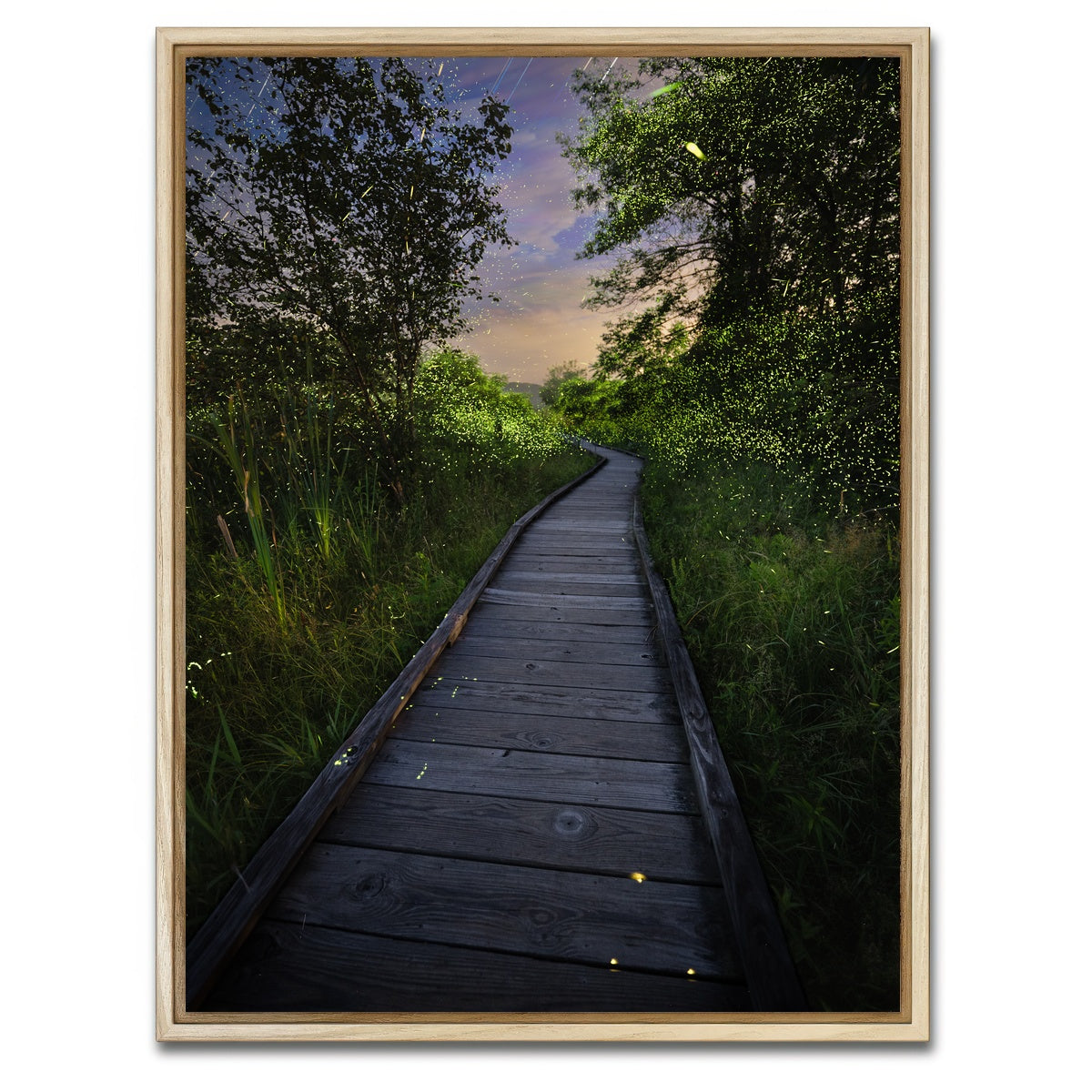 AUTO-MOCKUP WHITE | And the Fireflies WInk and Glow | 1 Piece | Natural Framed Canvas | group=3x4