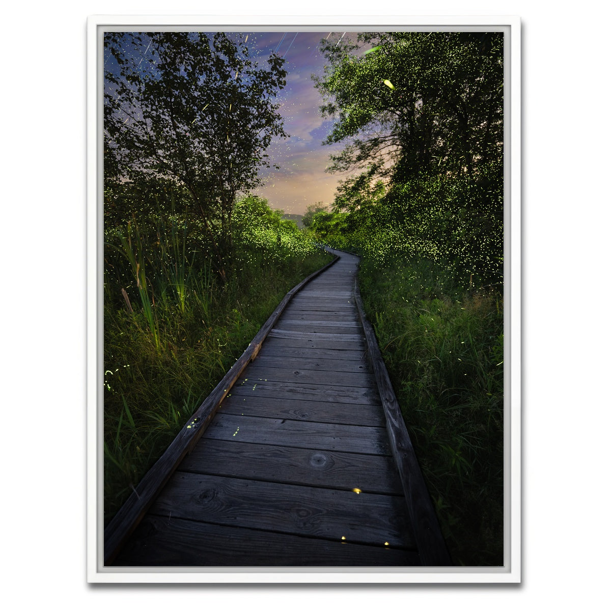 AUTO-MOCKUP WHITE | And the Fireflies WInk and Glow | 1 Piece | White Framed Canvas | group=3x4