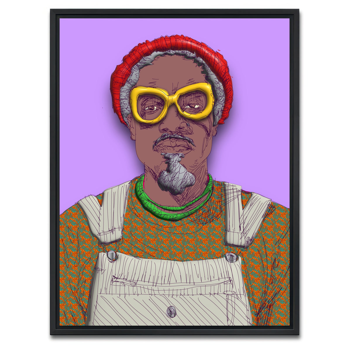 AUTO-MOCKUP WHITE | Andre 3000 | 1 Piece | Black Framed Canvas | group=3x4