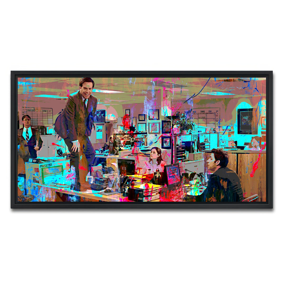 AUTO-MOCKUP WHITE | Andy - The Office | 1 Piece | Black Framed Canvas | group=2x1