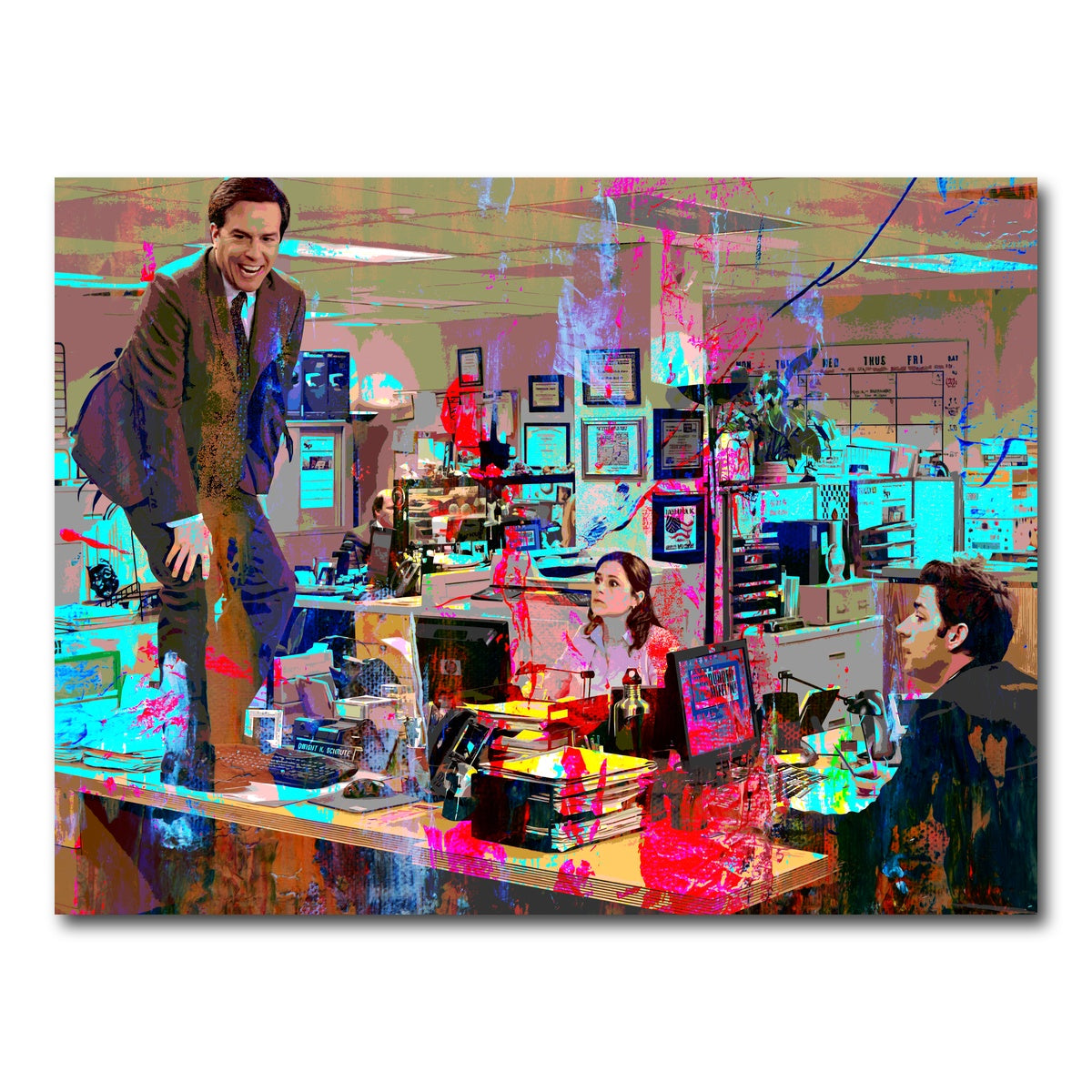 AUTO-MOCKUP WHITE | Andy - The Office | 1 Piece | Gallery Wrap Canvas | group=4x3