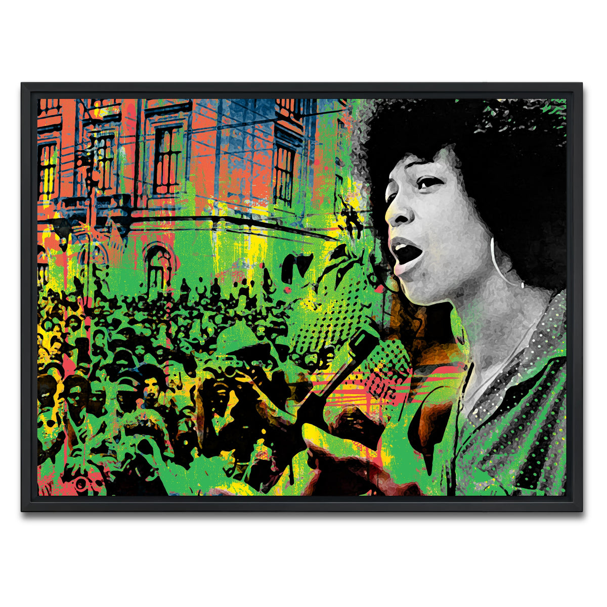AUTO-MOCKUP WHITE | Angela Davis | 1 Piece | Black Framed Canvas | group=4x3