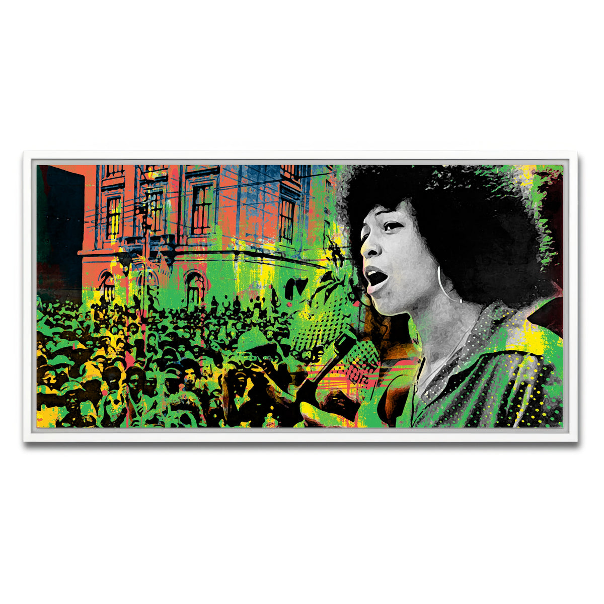 AUTO-MOCKUP WHITE | Angela Davis | 1 Piece | White Framed Canvas | group=2x1