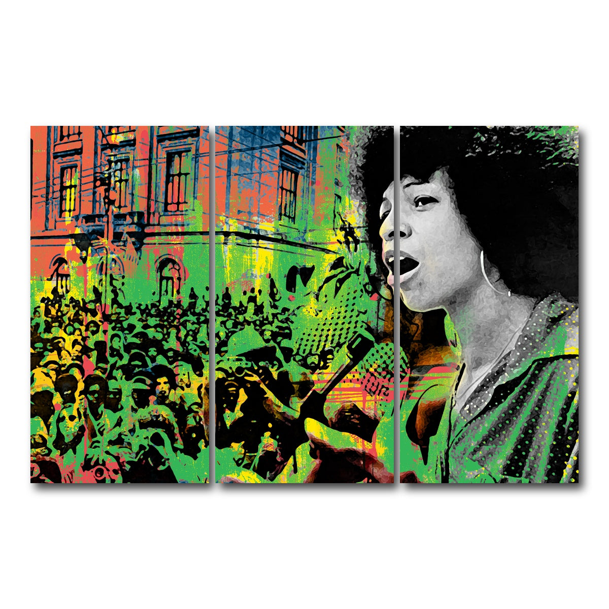 AUTO-MOCKUP WHITE | Angela Davis | 3 Piece | Gallery Wrap Canvas | group=12x24