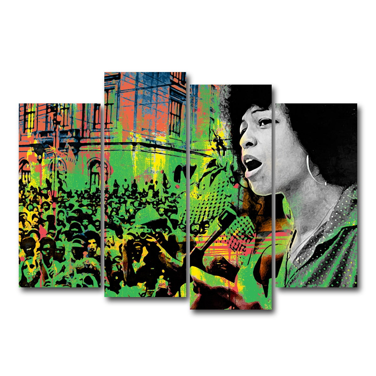 AUTO-MOCKUP WHITE | Angela Davis | 4 Piece | Gallery Wrap Canvas | group=4_normal