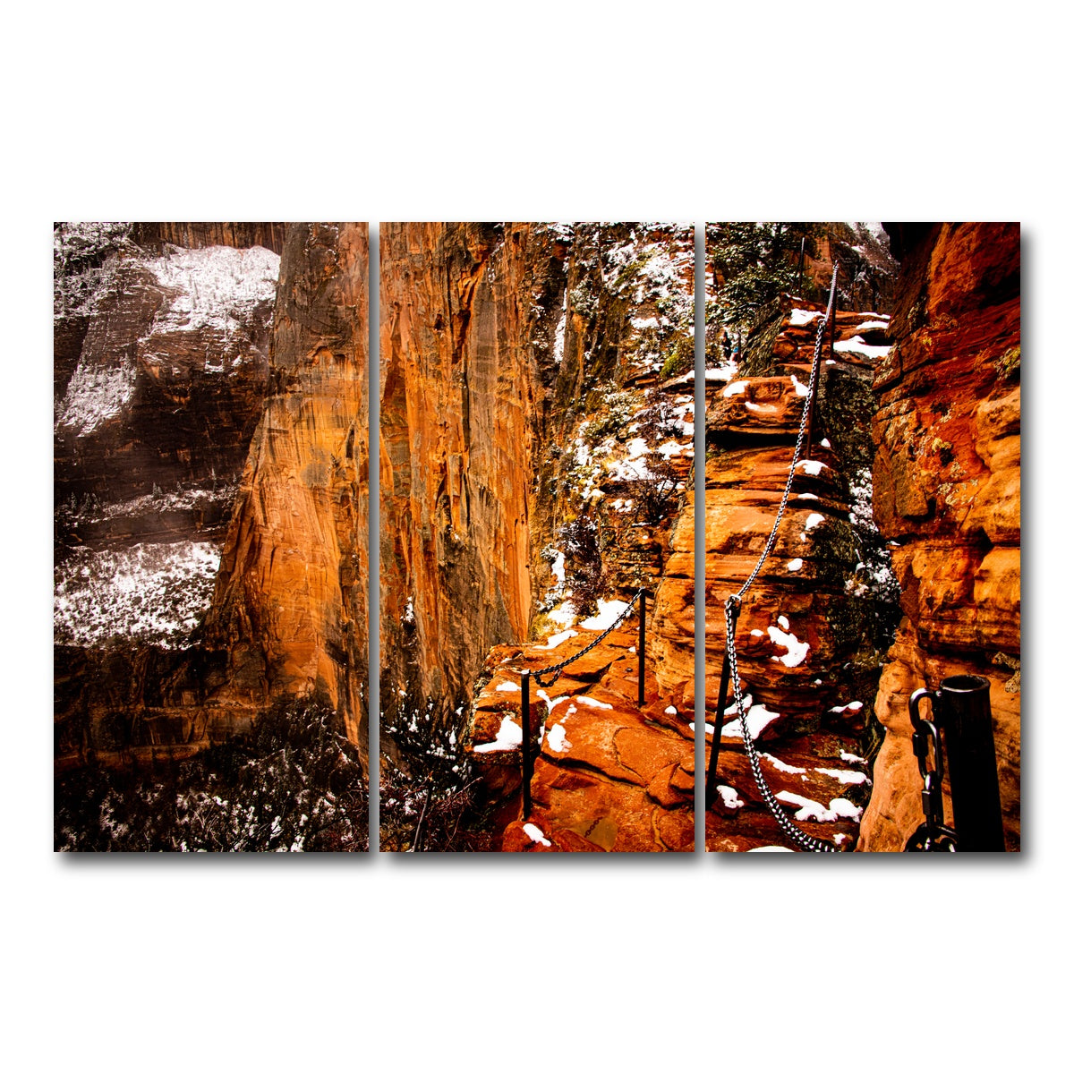 AUTO-MOCKUP WHITE | Angels Landing Trail | 3 Piece | Gallery Wrap Canvas | group=12x24