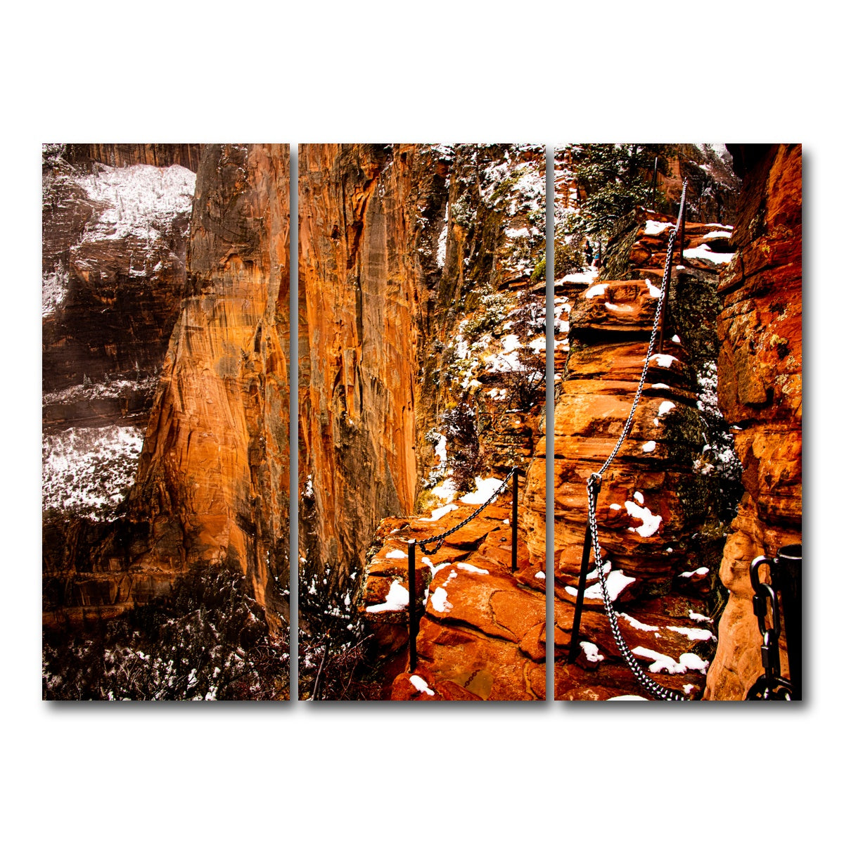 AUTO-MOCKUP WHITE | Angels Landing Trail | 3 Piece | Gallery Wrap Canvas | group=8x18