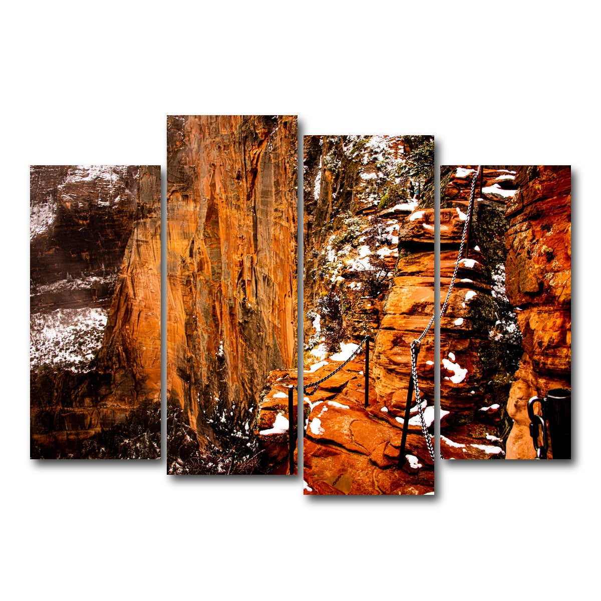 AUTO-MOCKUP WHITE | Angels Landing Trail | 4 Piece | Gallery Wrap Canvas | group=4_normal