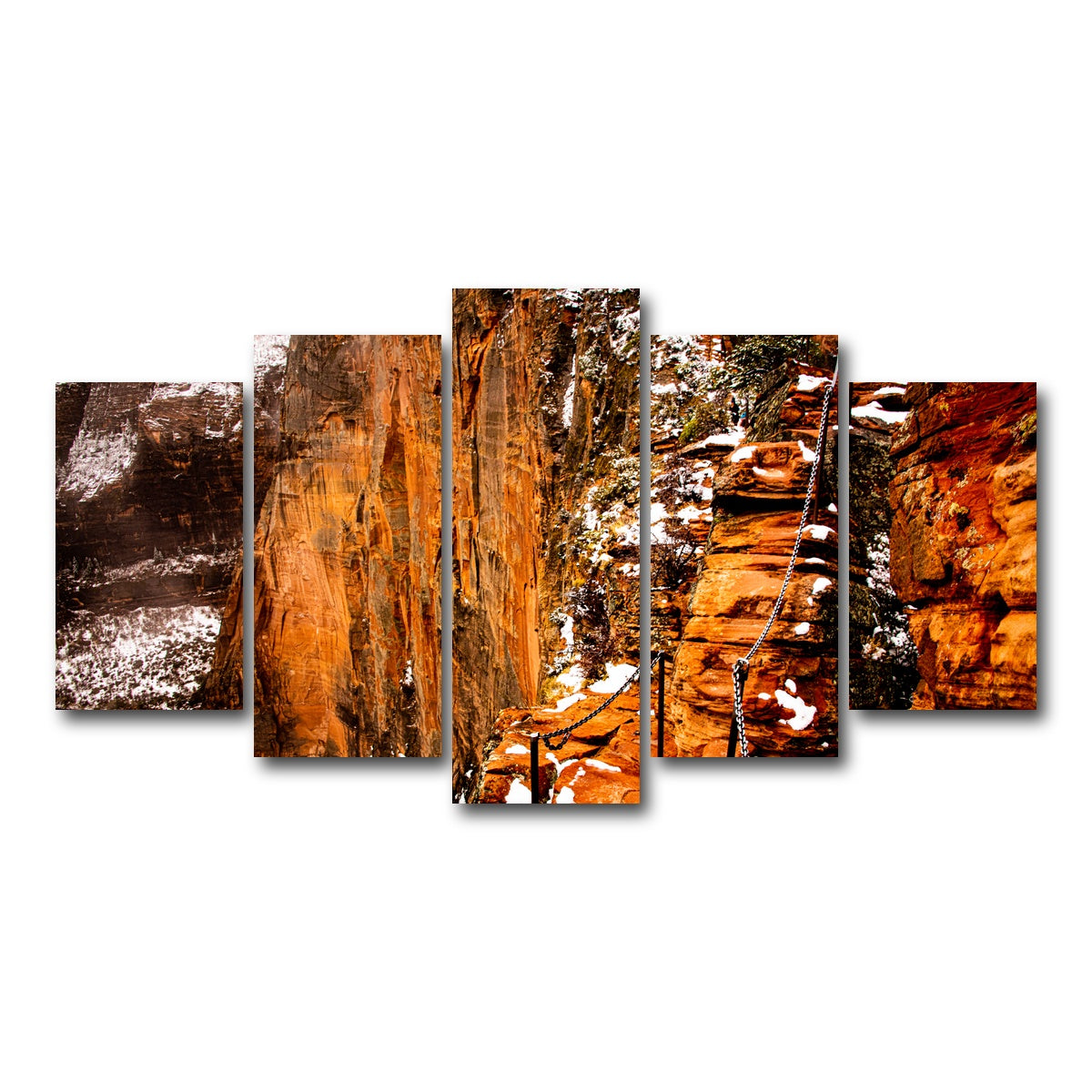 AUTO-MOCKUP WHITE | Angels Landing Trail | 5 Piece | Gallery Wrap Canvas | group=5_normal