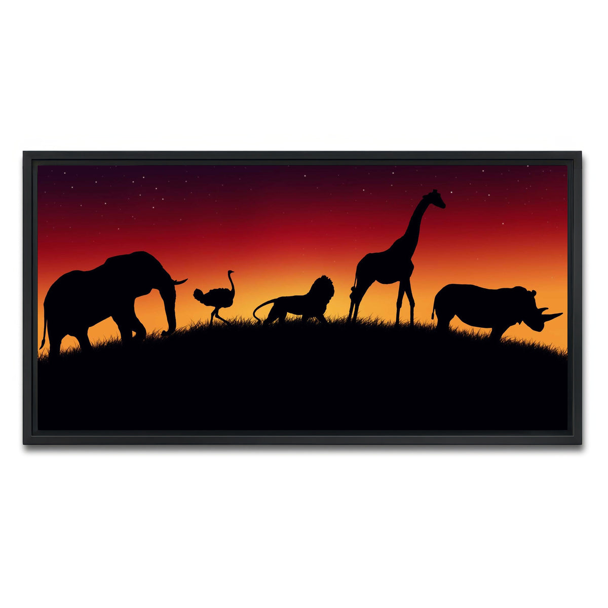 AUTO-MOCKUP WHITE | Animals of Africa | 1 Piece | Black Framed Canvas | group=2x1