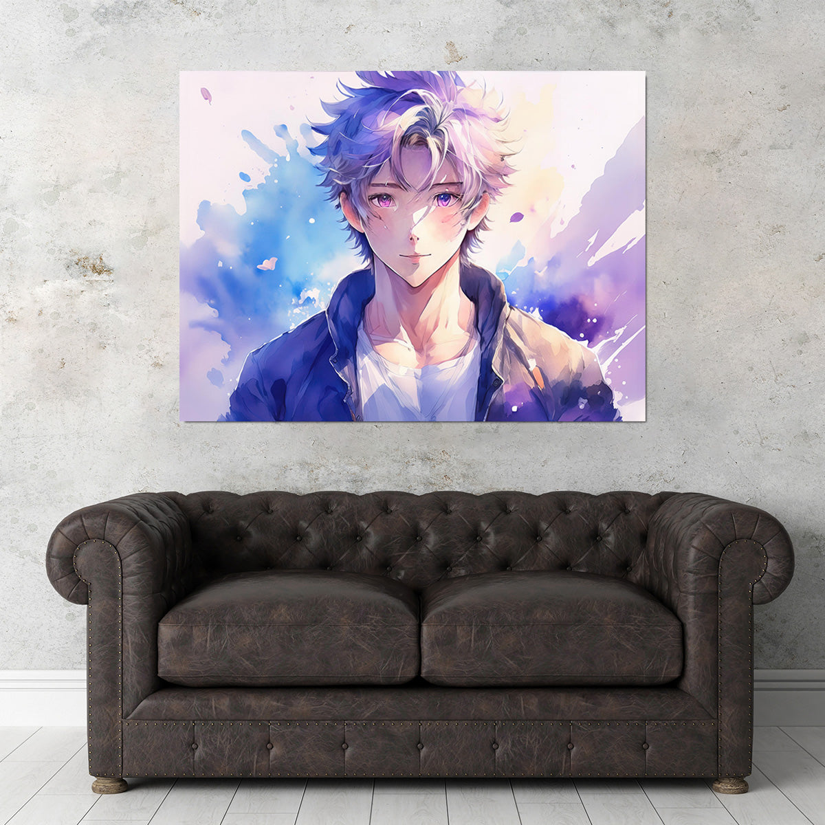 Anime Boy Abstract Wall Art