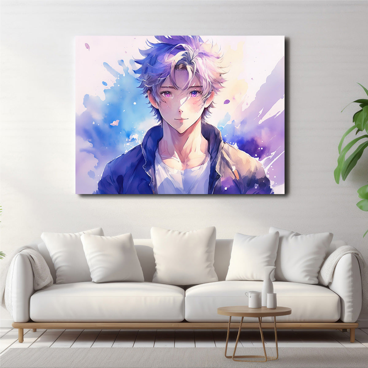 Anime Boy Abstract Wall Art