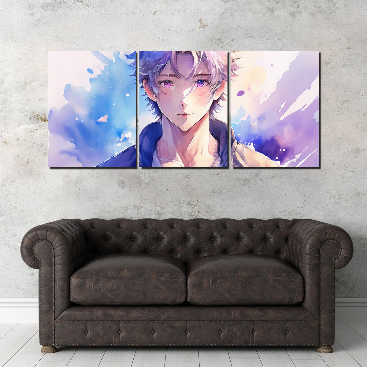 Anime Boy Abstract Wall Art