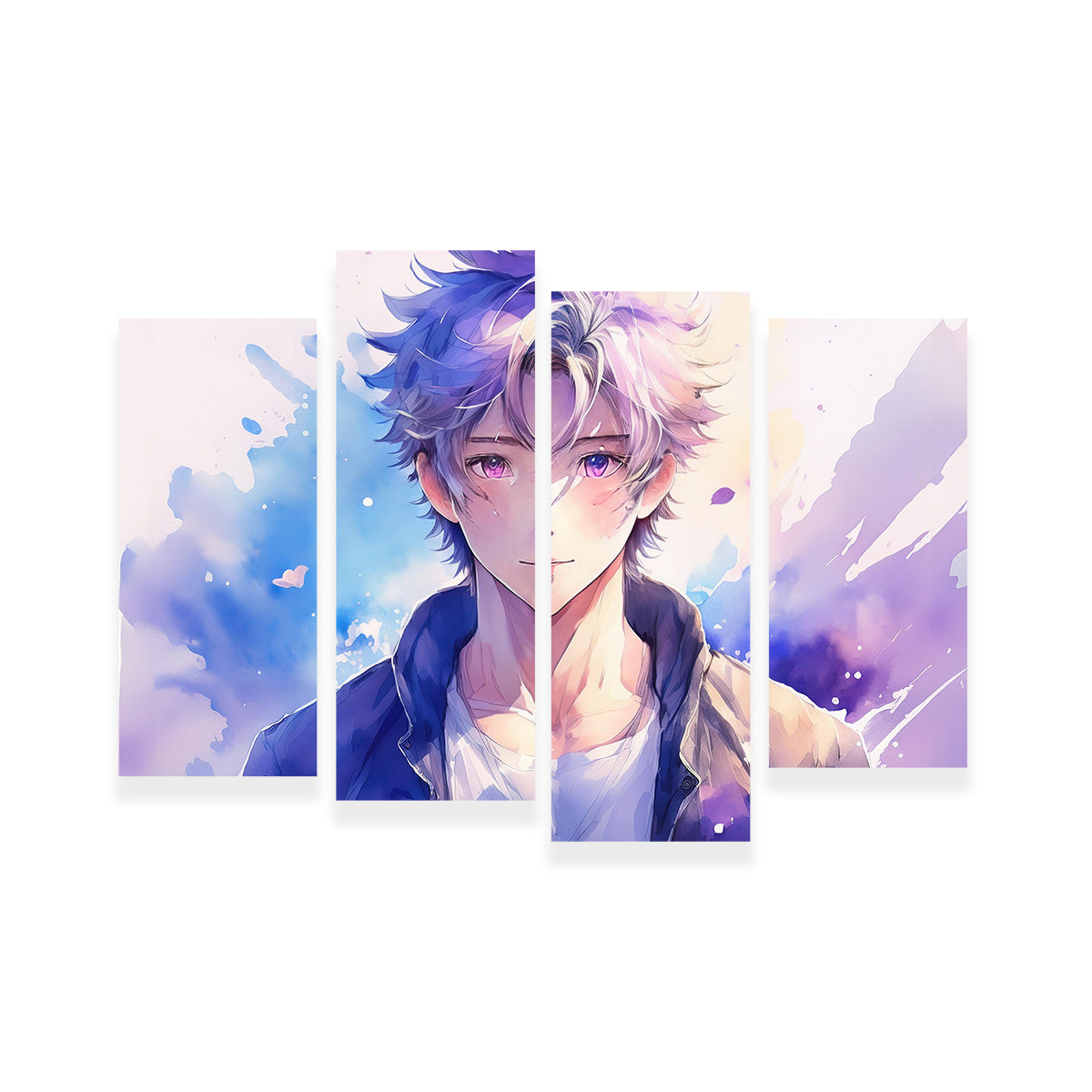 Anime Boy Abstract Wall Art