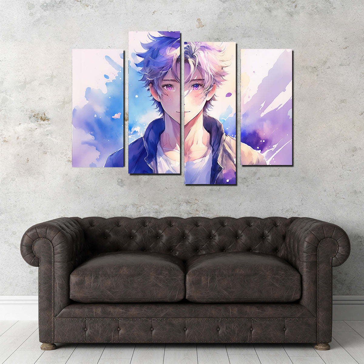 Anime Boy Abstract Wall Art
