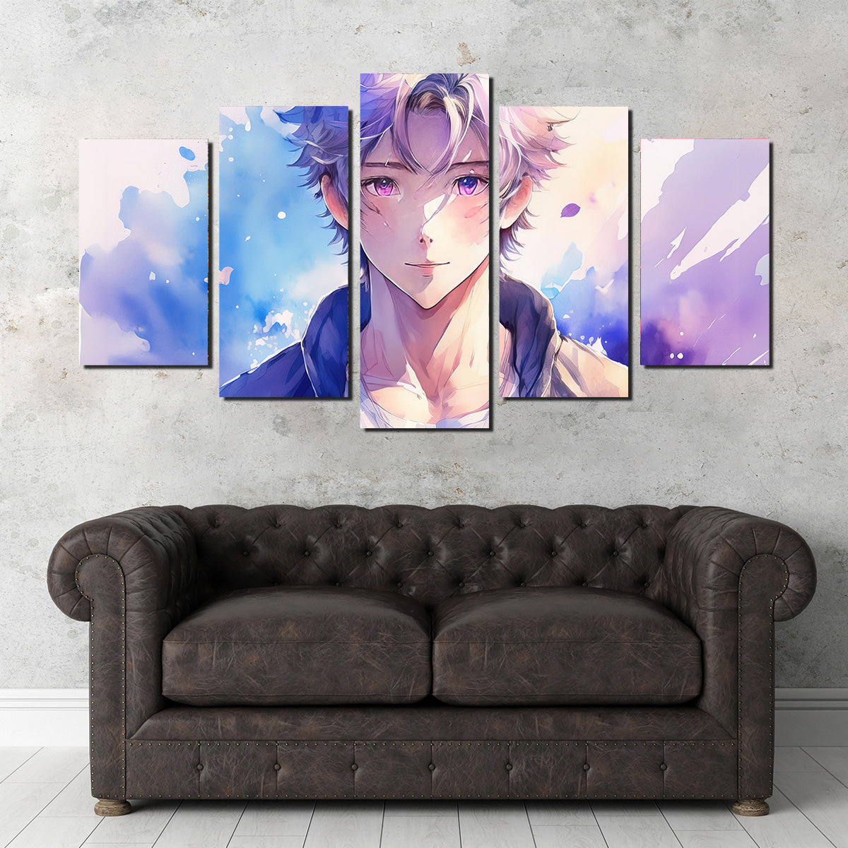 Anime Boy Abstract Wall Art